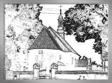Zabytkowy Koci w Skomlinie z 1746 r.